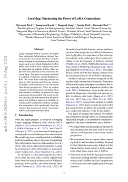 LoraMap: Harnessing the Power of LoRA Connections