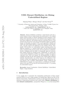 UDD: Dataset Distillation via Mining Underutilized Regions