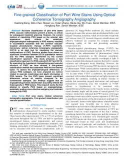 Fine-grained Classification of Port Wine Stains Using Optical Coherence
  Tomography Angiography