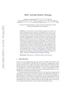 ART: Actually Robust Training