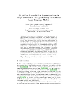 Rethinking Sparse Lexical Representations for Image Retrieval in the Age
  of Rising Multi-Modal Large Language Models