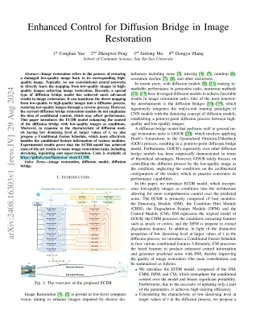 Enhanced Control for Diffusion Bridge in Image Restoration