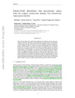 Critic-CoT: Boosting the reasoning abilities of large language model via Chain-of-thoughts Critic