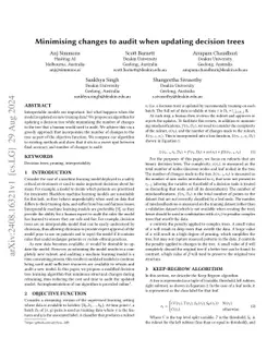 Minimising changes to audit when updating decision trees