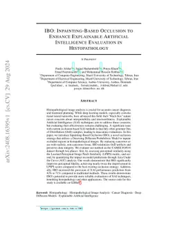 IBO: Inpainting-Based Occlusion to Enhance Explainable Artificial
  Intelligence Evaluation in Histopathology