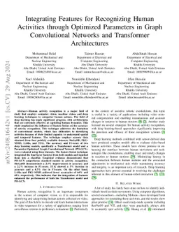 Integrating Features for Recognizing Human Activities through Optimized
  Parameters in Graph Convolutional Networks and Transformer Architectures