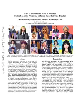 What to Preserve and What to Transfer: Faithful, Identity-Preserving
  Diffusion-based Hairstyle Transfer