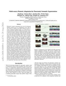 Multi-source Domain Adaptation for Panoramic Semantic Segmentation