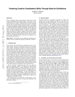 Fostering Creative Visualisation Skills Through Data-Art Exhibitions