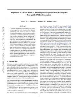 Alignment is All You Need: A Training-free Augmentation Strategy for Pose-guided Video Generation