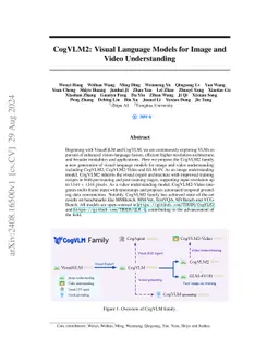 CogVLM2: Visual Language Models for Image and Video Understanding