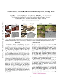 Spurfies: Sparse Surface Reconstruction using Local Geometry Priors