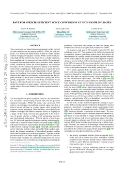 RAVE for Speech: Efficient Voice Conversion at High Sampling Rates