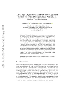 OP-Align: Object-level and Part-level Alignment for Self-supervised Category-level Articulated Object Pose Estimation