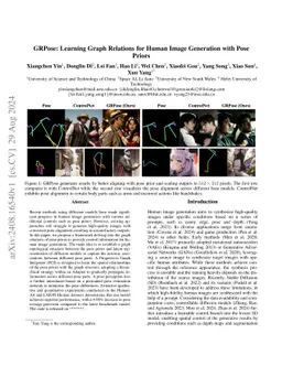 GRPose: Learning Graph Relations for Human Image Generation with Pose
  Priors