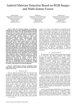 Android Malware Detection Based on RGB Images and Multi-feature Fusion