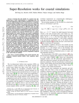 Downscaling Neural Network for Coastal Simulations