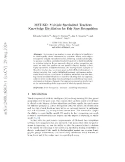 MST-KD: Multiple Specialized Teachers Knowledge Distillation for Fair
  Face Recognition