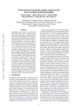 LLMs generate structurally realistic social networks but overestimate political homophily