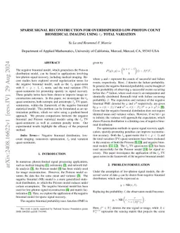 Sparse Signal Reconstruction for Overdispersed Low-photon Count
  Biomedical Imaging Using $\ell_p$ Total Variation