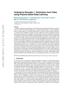 Turbulence Strength $C_n^2$ Estimation from Video using Physics-based
  Deep Learning