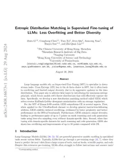 Preserving Diversity in Supervised Fine-Tuning of Large Language Models