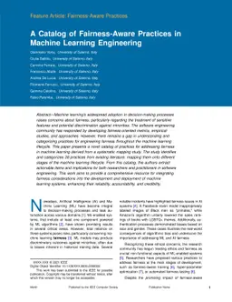 A Catalog of Fairness-Aware Practices in Machine Learning Engineering