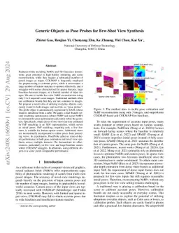 Generic Objects as Pose Probes for Few-shot View Synthesis