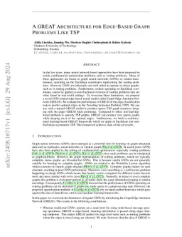 A GREAT Architecture for Edge-Based Graph Problems Like TSP