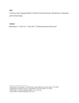 Assessing Large Language Models for Online Extremism Research:
  Identification, Explanation, and New Knowledge