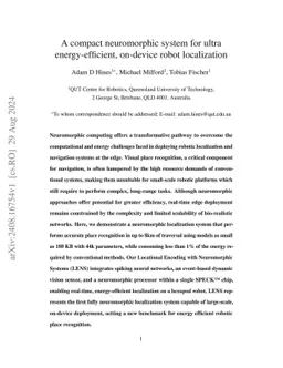 A compact neuromorphic system for ultra-energy-efficient, on-device robot localization