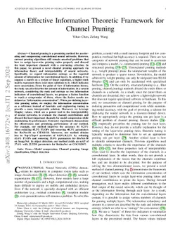 An Effective Information Theoretic Framework for Channel Pruning