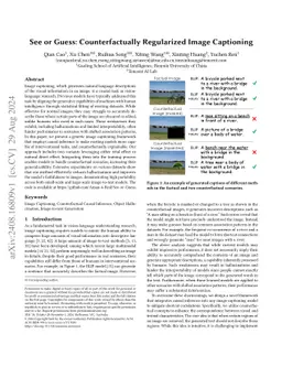 See or Guess: Counterfactually Regularized Image Captioning