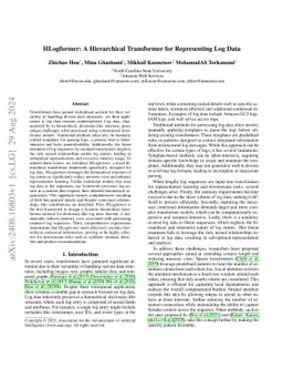HLogformer: A Hierarchical Transformer for Representing Log Data