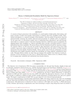Maven: A Multimodal Foundation Model for Supernova Science