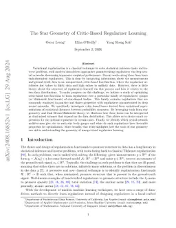 The Star Geometry of Critic-Based Regularizer Learning