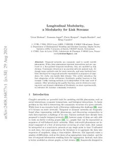 Longitudinal Modularity, a Modularity for Link Streams