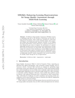 MSLIQA: Enhancing Learning Representations for Image Quality Assessment
  through Multi-Scale Learning