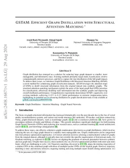 GSTAM: Efficient Graph Distillation with Structural Attention-Matching