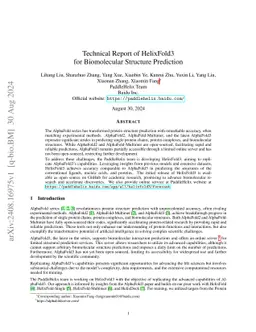 Technical Report of HelixFold3 for Biomolecular Structure Prediction