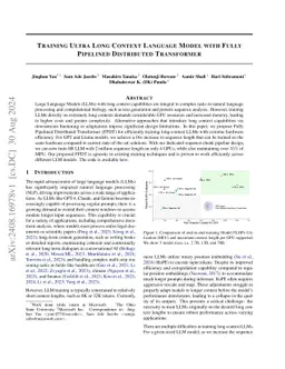 Training Ultra Long Context Language Model with Fully Pipelined Distributed Transformer