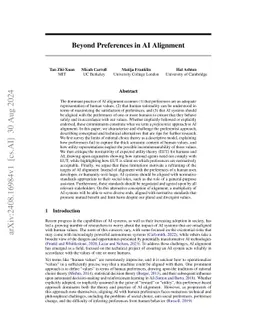 Beyond Preferences in AI Alignment