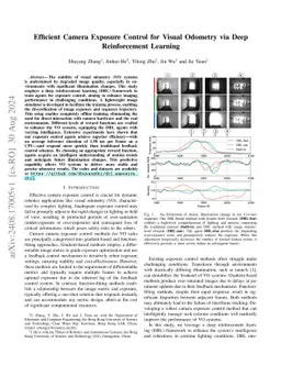 Efficient Camera Exposure Control for Visual Odometry via Deep
  Reinforcement Learning