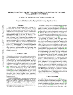 Retrieval-Augmented Natural Language Reasoning for Explainable Visual
  Question Answering