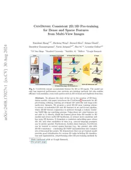 ConDense: Consistent 2D/3D Pre-training for Dense and Sparse Features
  from Multi-View Images