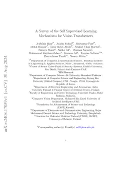 A Survey of the Self Supervised Learning Mechanisms for Vision Transformers