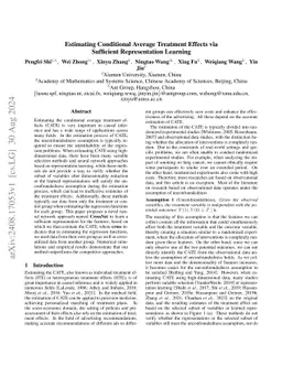 Estimating Conditional Average Treatment Effects via Sufficient
  Representation Learning