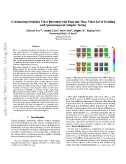 Generalizing Deepfake Video Detection with Plug-and-Play: Video-Level
  Blending and Spatiotemporal Adapter Tuning