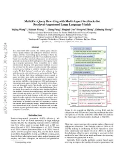 MaFeRw: Query Rewriting with Multi-Aspect Feedbacks for
  Retrieval-Augmented Large Language Models