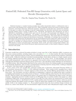 FissionVAE: Federated Non-IID Image Generation with Latent Space and Decoder Decomposition